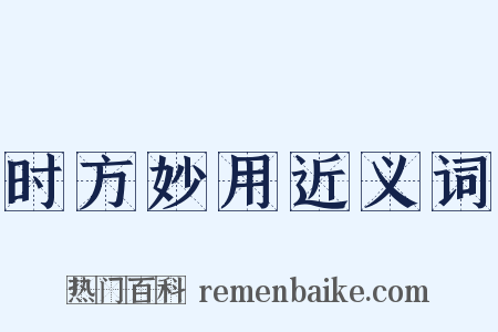 时方妙用近义词是什么意思的图片